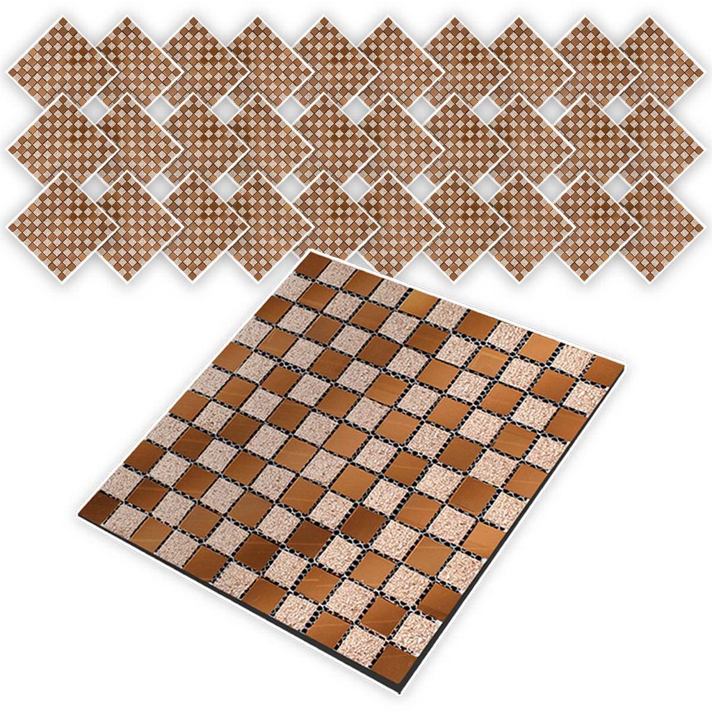 Pastilha De Vidro Adesiva Kit 30 Uni Parede Banheiro Cozinha Sala Decorativa Fácil Aplicacao Moderna Reforma Requintado