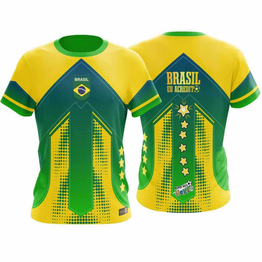 Camisa do Brasil Seleção Brasileira Camiseta Futebol Torcedor MODELO  13