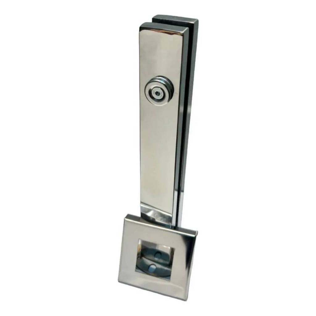 Coluna Torre Inox Puxadores 20cm 1 Furo Para Guarda Corpo