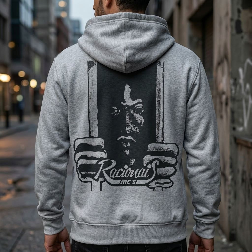 Moletom Rap Nacional Racionais MC’s Masculino Hoodie Streetwear Estampa Rap Hip Hop Moda Urbana