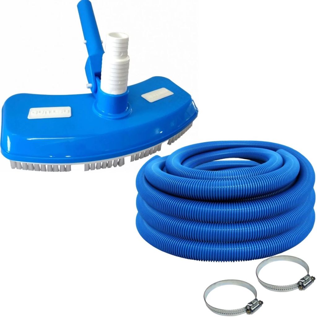 Mangueira 6m 38mm com Abraçadeiras + Aspirador Asa Delta para Limpeza Piscina