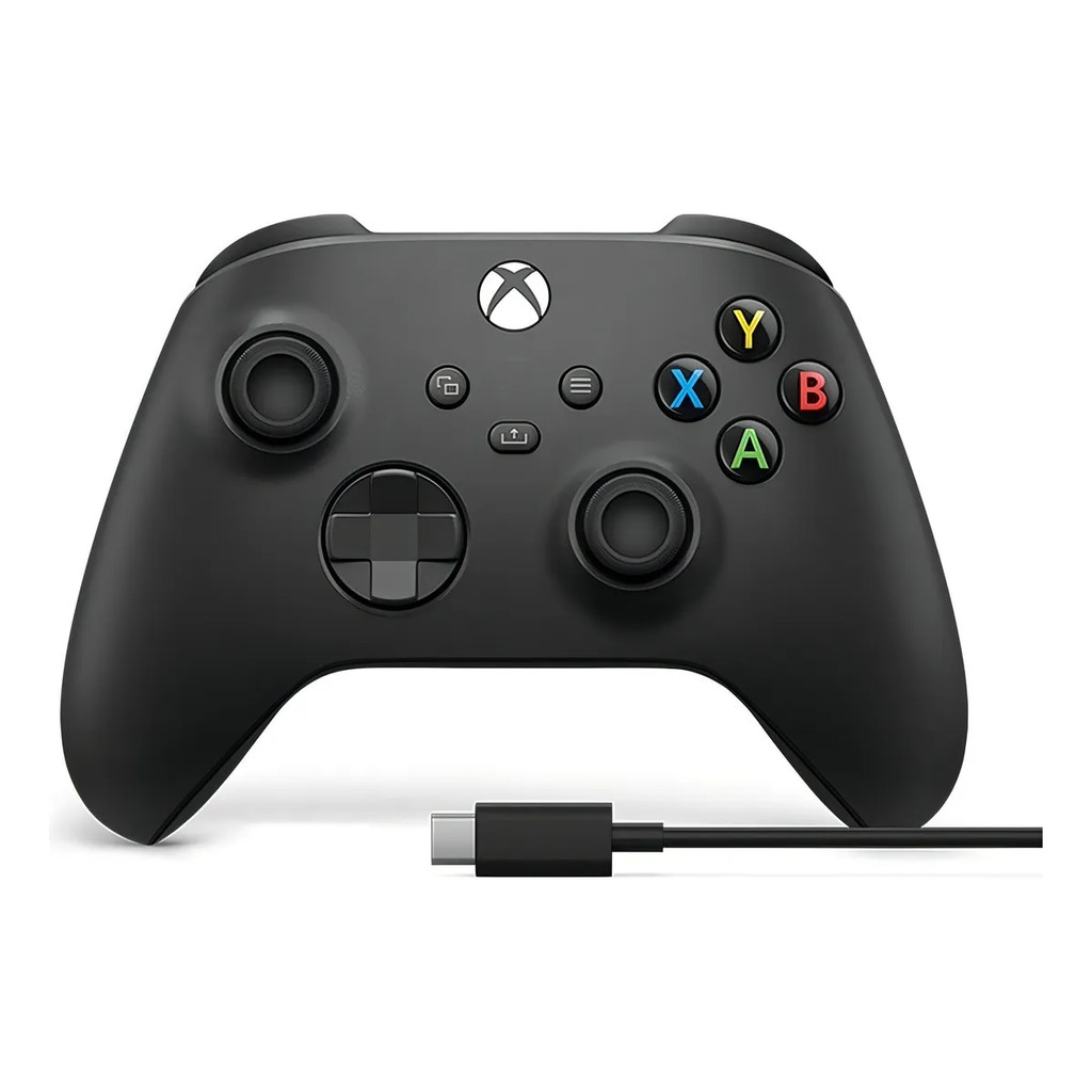 CONTROLE JOYSTICK MICROSOFT SEM FIO XBOX COM CABO USB-C  CARBON BLACK