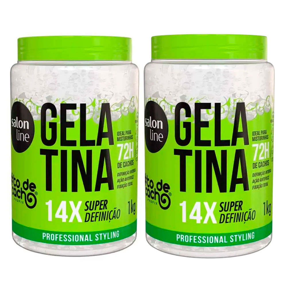 Kit Gelatina Salon Line #To De Cacho Não Sai Da Minha Cabeça 1kg - 2 Unidades em Oferta na Shopee