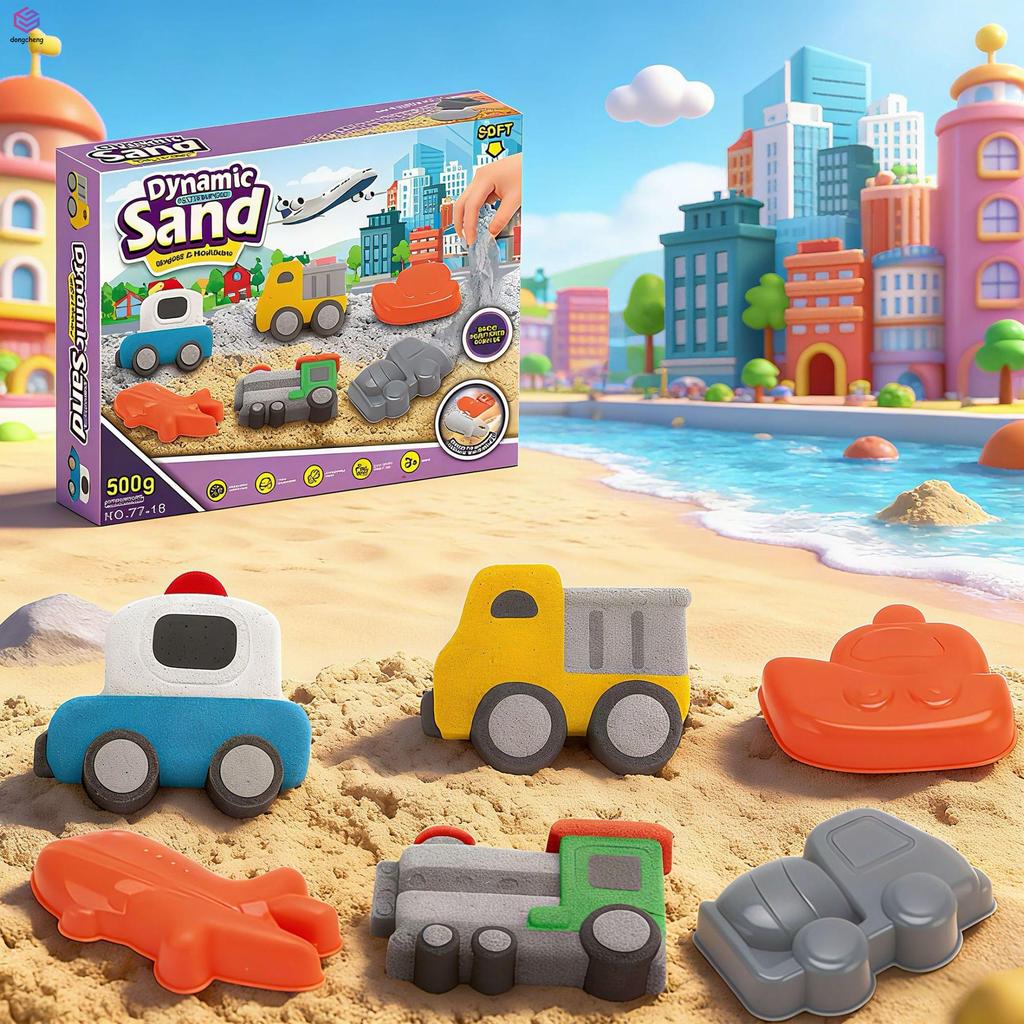 Brinquedo Educativo Playset Espaço Areia Para Crianças Não Pegajoso Colorido Artesanato Moldes Veículos Brinquedos