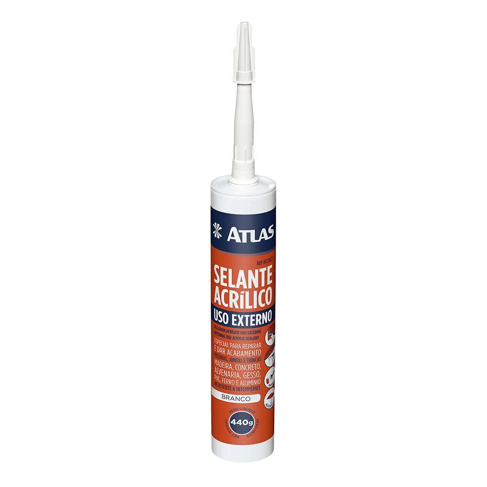 Selante Acrílico Branco Atlas Uso Externo 440g - AT278/2