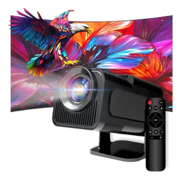 Mini Projetor HY320 Portátil Full HD 1080p | Compatível 4K, Bluetooth, HDMI, USB | Cinema em Casa com Alto-Falante Integ