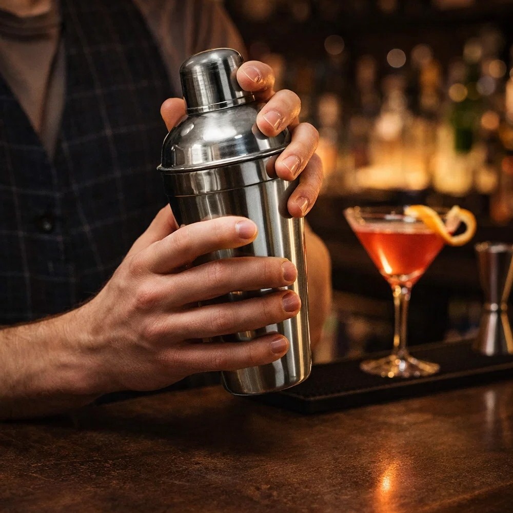 Coqueteleira inox 500ml shaker bartender drinks coquetel bar misturador tampa vedacao resistente de achadinhos