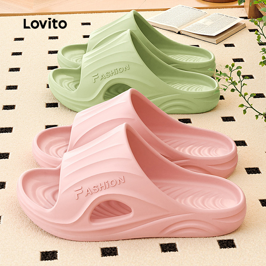 Lovito  Sandálias Planas de Lazer Casual para Mulheres. LFAS6025