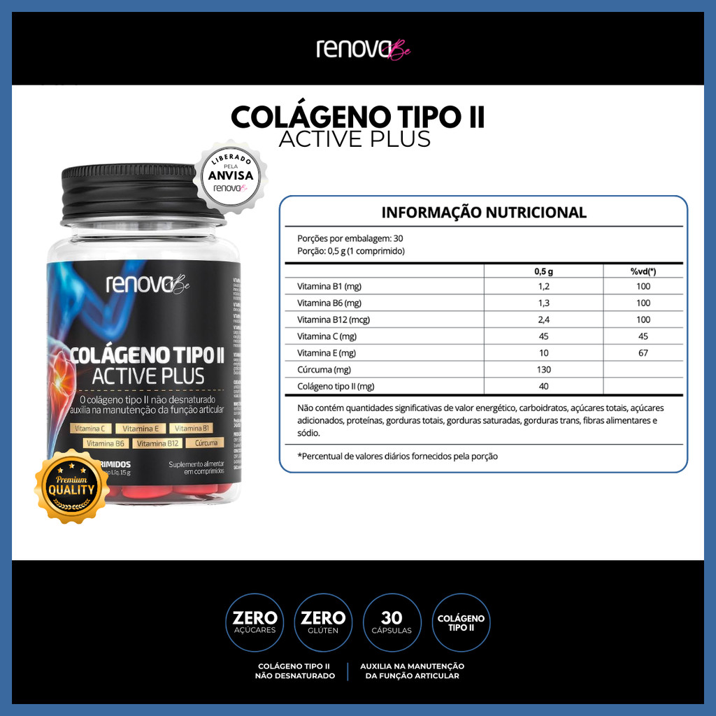 Colágeno Tipo II Active Plus – Renova Be · foto 2