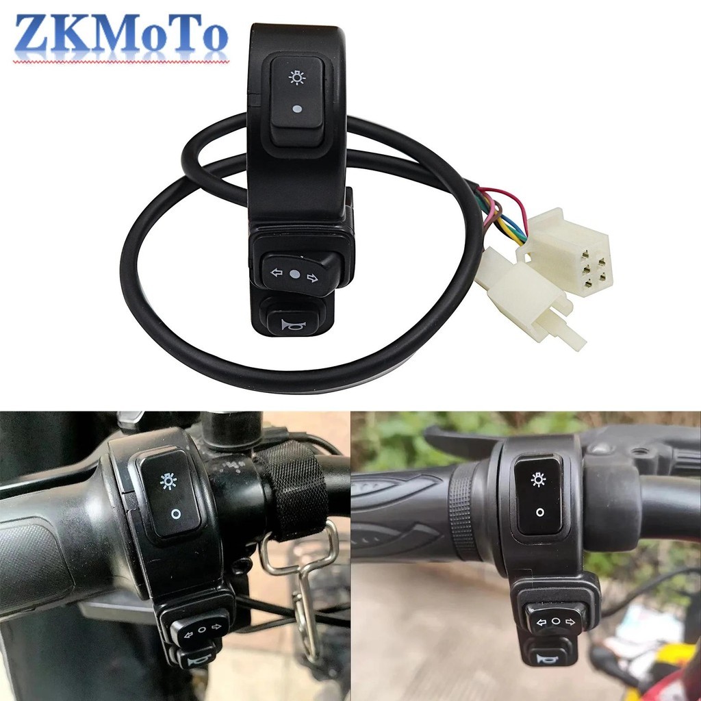Universal Motocicleta ATV 22mm Guiador 3 In1 Interruptor Quad Faróis Sinal De Volta Chifre Botão Ligar/Desligar Para Hon