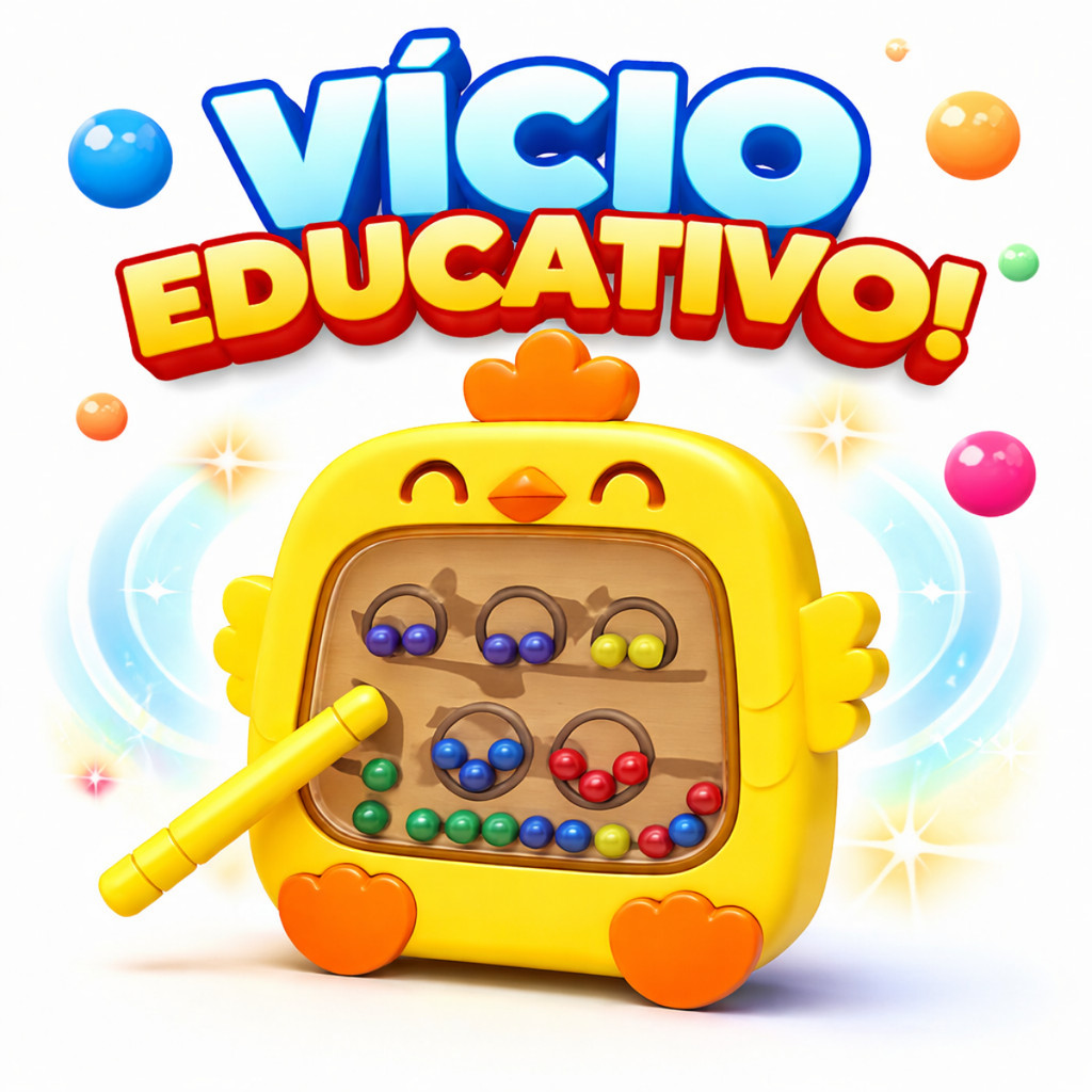 Brinquedo Magnético Educativo Infantil Galinha Montessori Coordenação