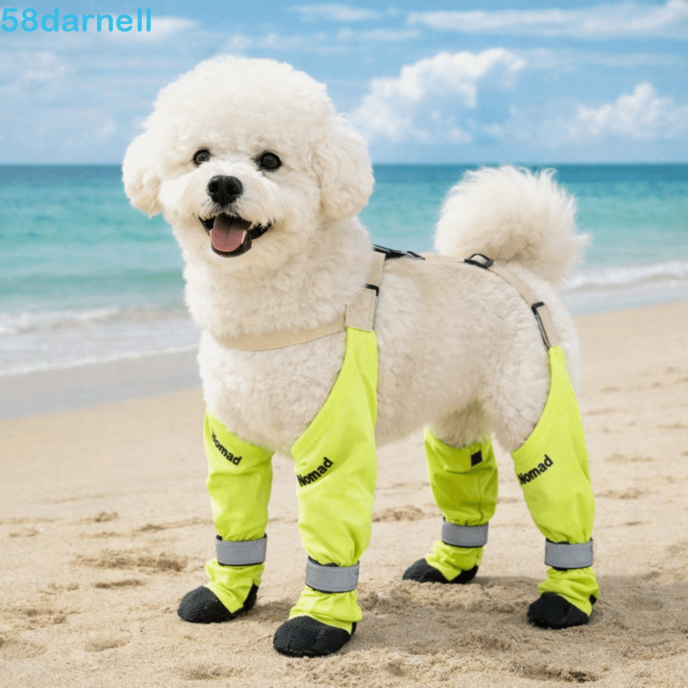 DARNELL Capas Para Pés De Cachorro , Calças De Chuva Ajustáveis À Prova D'água Cães , Capa De Sapato Com Proteção Comple