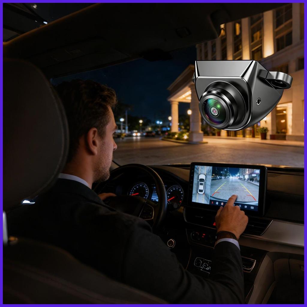 Câmera De Backup Para Carro 1080P Sistema De Reversão À Prova D'água 360 Graus Grande Angular De Alta Definição Universa