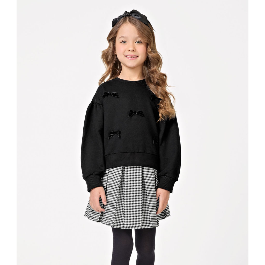 Conjunto Blusão com Saia Feminino Trick Nick Preto