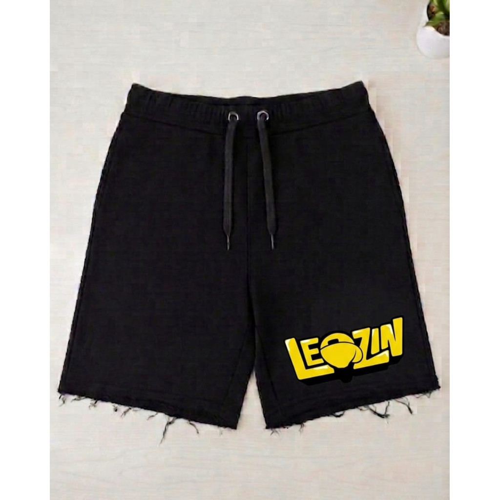 Bermuda Short Infantil Leozin Void Robson Juvenil Menino Moletinho Cordão Com Elástico em Oferta na Shopee