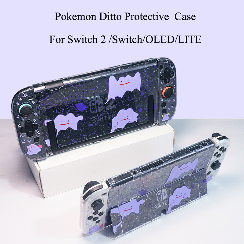 Pokémon Ditto‌ Capa Protetora Para Nintendo Switch 2 Split Protetor Caso Padrão/OLED/LITE Game Console Anti Risco Acessó