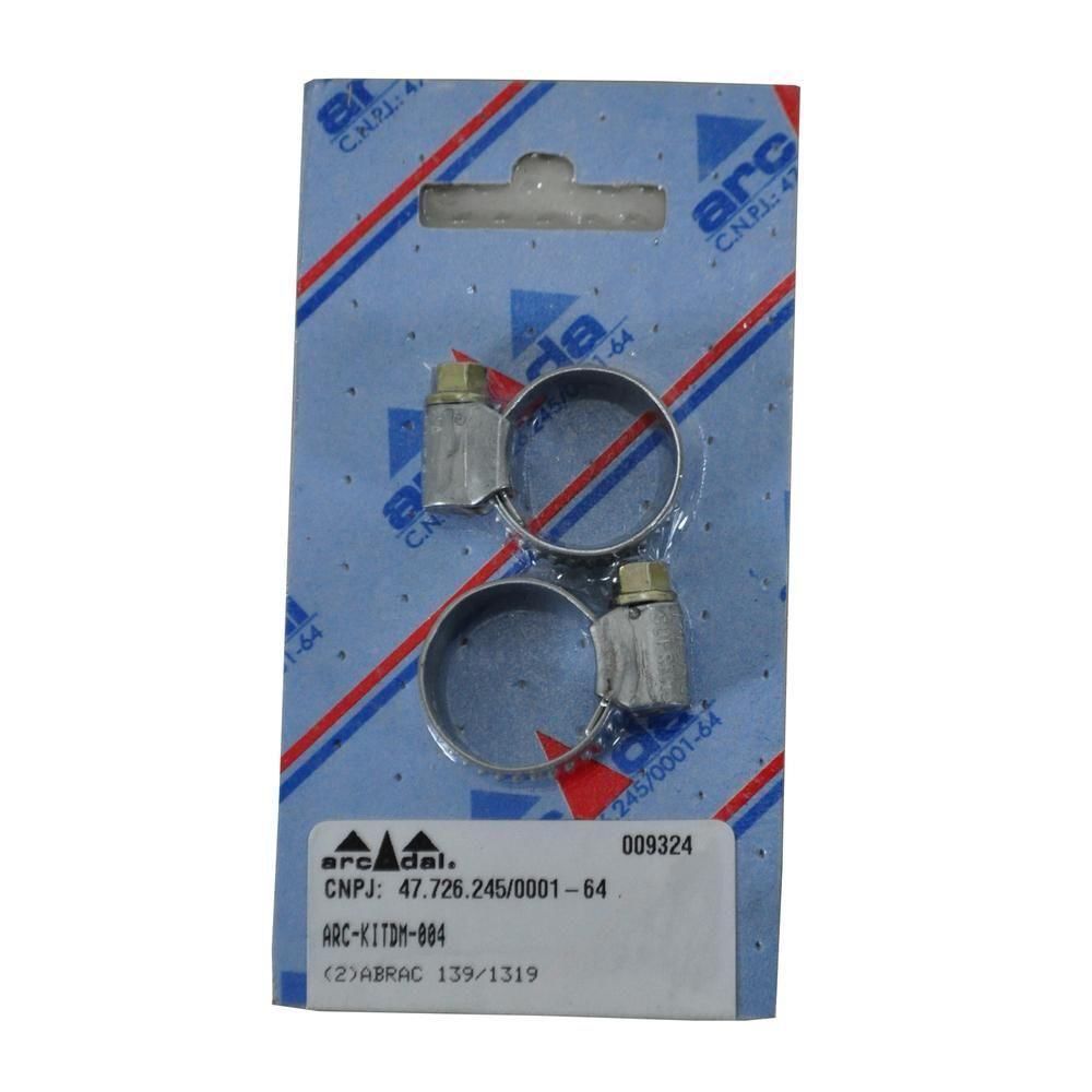 Abraçadeira aço carb. 13 a 19mm mangueira 3/8pol 2pçs Arcom