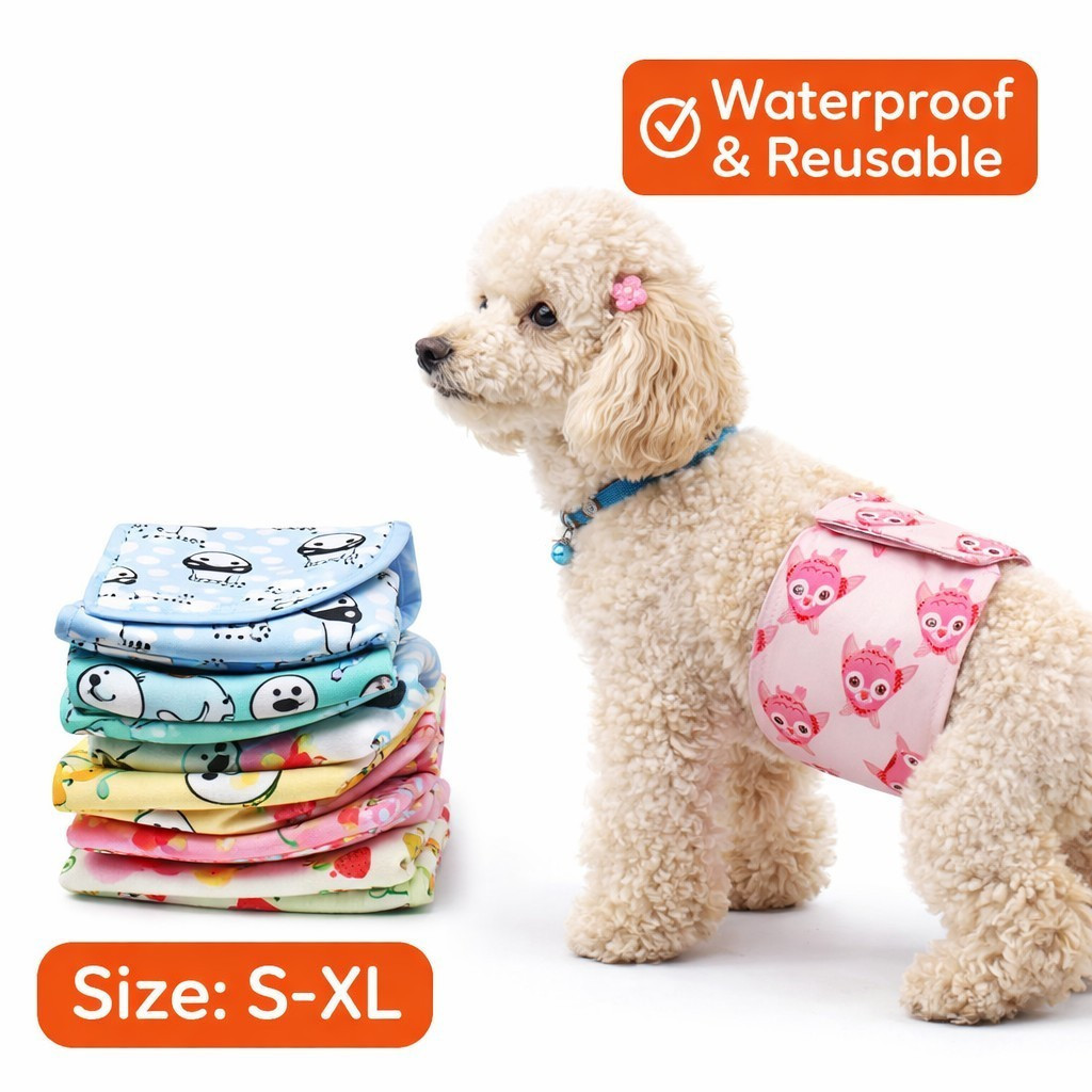 Fralda Para Cachorro Masculina À Prova D'água Lavável Faixa De Barriga Reutilizável Cães Pequenos A Grandes