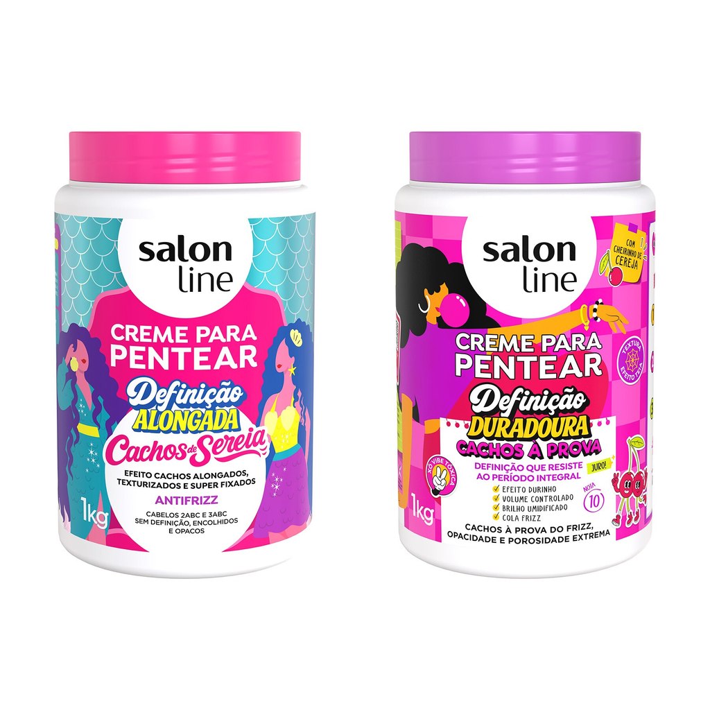 Kit 2 Cremes para Pentear Cachos de Sereia e Cachos à Prova