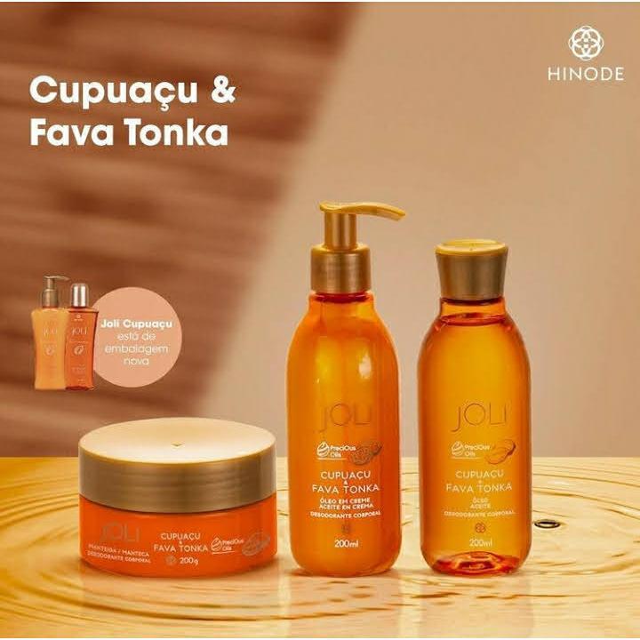 Kit Óleo em creme Joli Cupuaçu + Manteiga + Óleo Corporal Desodorante HINODE