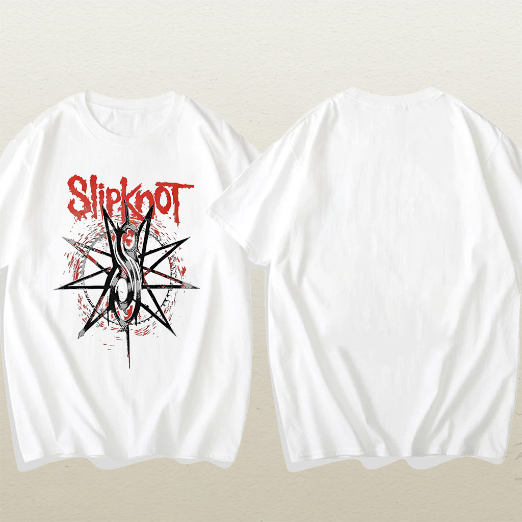 2026 Camiseta Masculino Unissex Oversized Streetwear Slipknot Símbolo Compasso Estrela