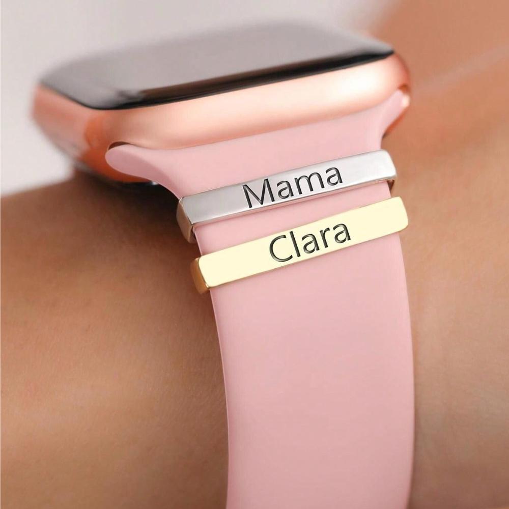 Nome Personalizado Da Pulseira De Relógio Compatível Com Acessórios De Aço Inoxidável