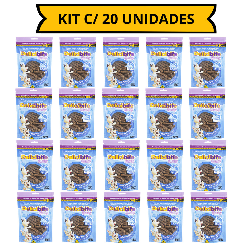 DELICIBIFE BABY COM LEITE 100G - KIT 20