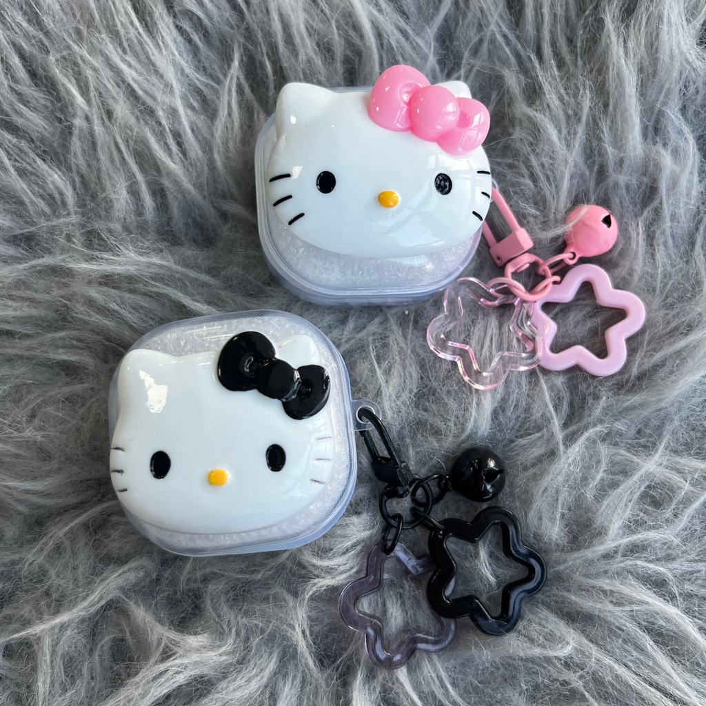 Kitty Dos Desenhos Animados Caso De Fone De Ouvido Com Chaveiro Para Samsung Gal