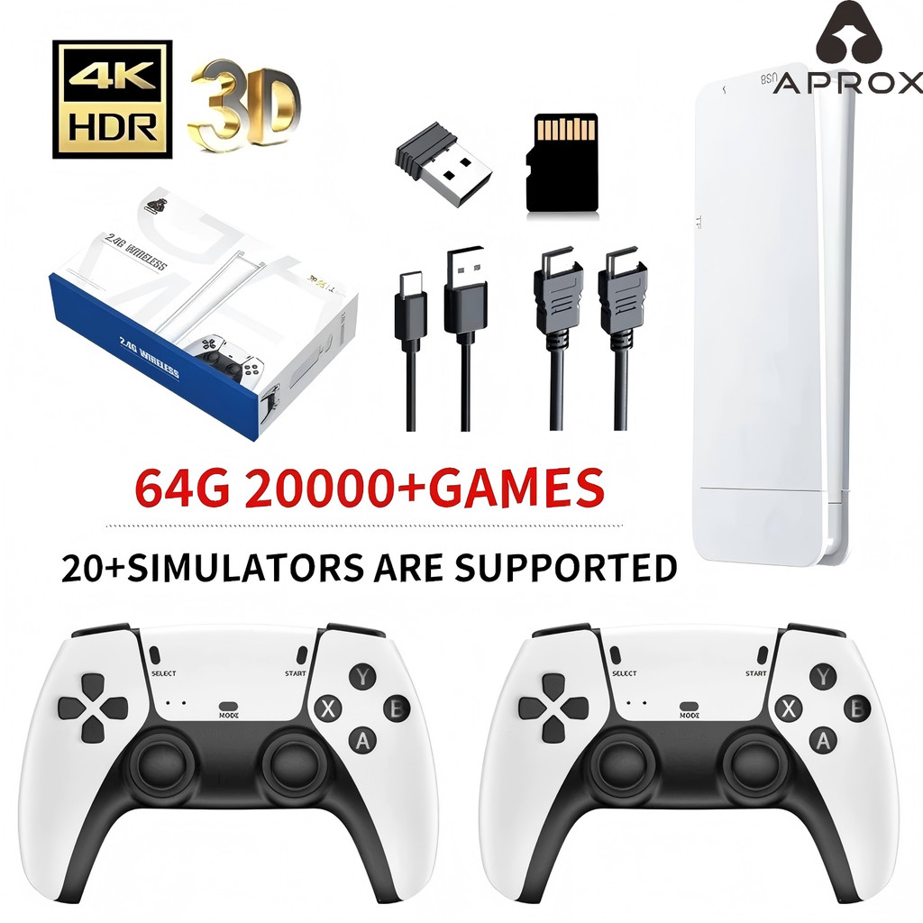 Vídeo Game Stick M15 Pro 4k 64gb Hdmi Com 2 Controles Sem Fio +20mil Jogos