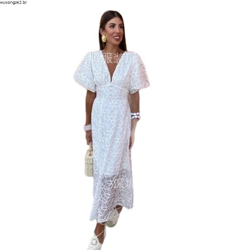 Vestido De Noiva Pra Gravida Civil Forro Duplo Delicado Na Renda Com Manga Tule Promoção