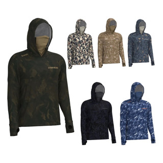 Camiseta De Pesca Mar Negro Poliamida e Elastano Estampada Eduardo Monteiro