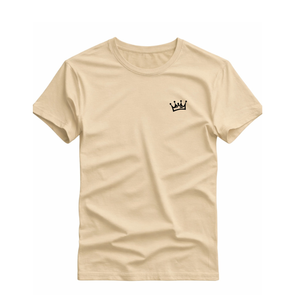 Camiseta Coroa Masculina Estampada camisa Premium Algodão Moda Streetwear Rei Luxo Tendência 2026