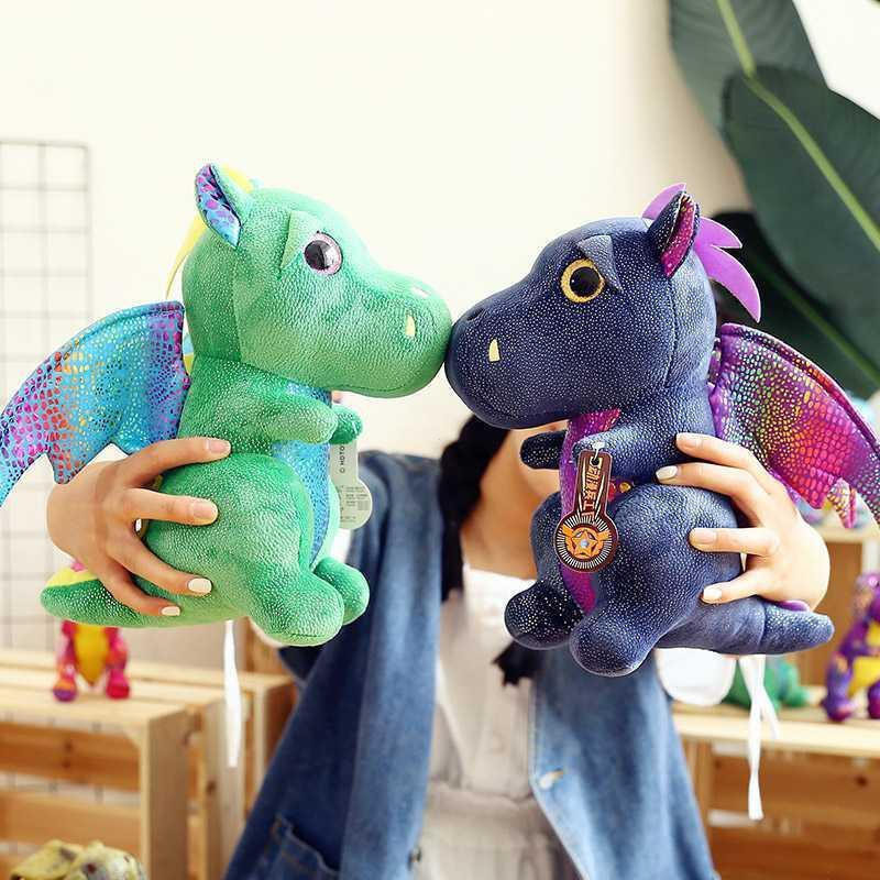Boneca de dragão voador fofa, brinquedos de pelúcia de dinossauro, bonecas de Tyrannosaurus Rex, máquina de pegar boneca