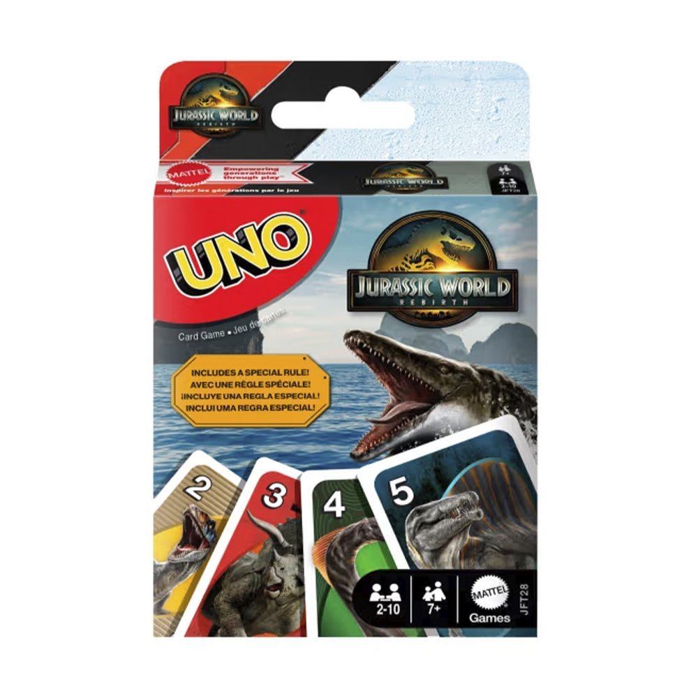 Jogo de Cartas Mattel JFT28 Uno Jurassic World em Oferta na Shopee