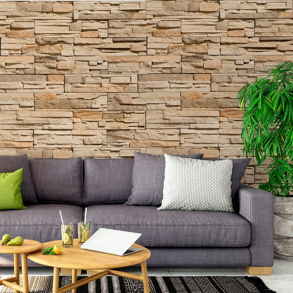 Papel de Parede Pedras refinadas Autocolante Varios Modelos   3 Metros em Oferta na Shopee