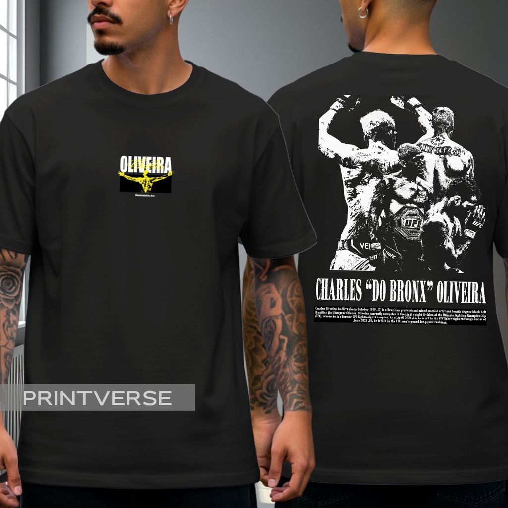 Camisetas Charles Do Bronx Lutador Artes Marciais Mistas UFC Campeão Combate Nocaute Camisa Unissex Puls Size