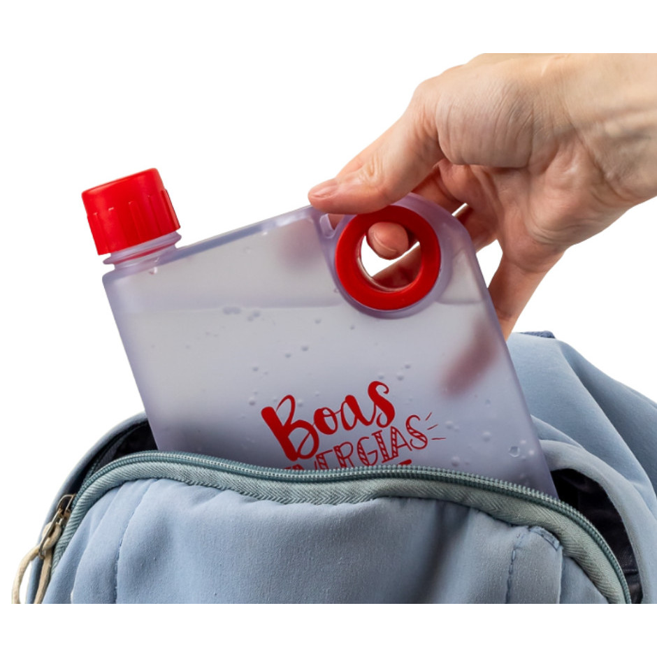 Garrafa de Água  Slim 420ml com Frases Motivacionais Tampa de Rosca Transparente e Portátil – 1 Unidade Sortida
