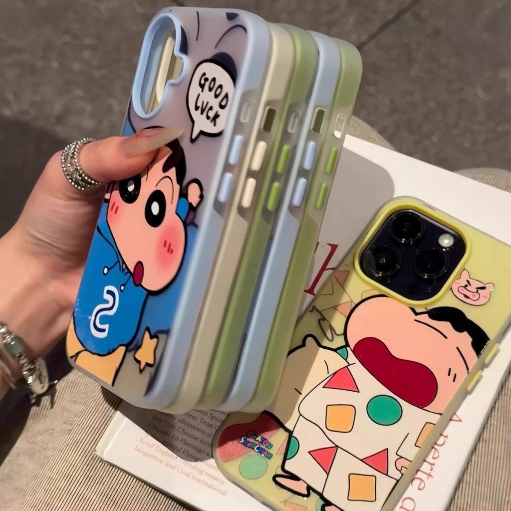 Shin Chan Marcon Cores Jelly Case Para Samsung A17 A07 A26 A06 A16 A35 A54 A05S A05 A15 A14 A13 A52 A04S A03S A04E A03 C