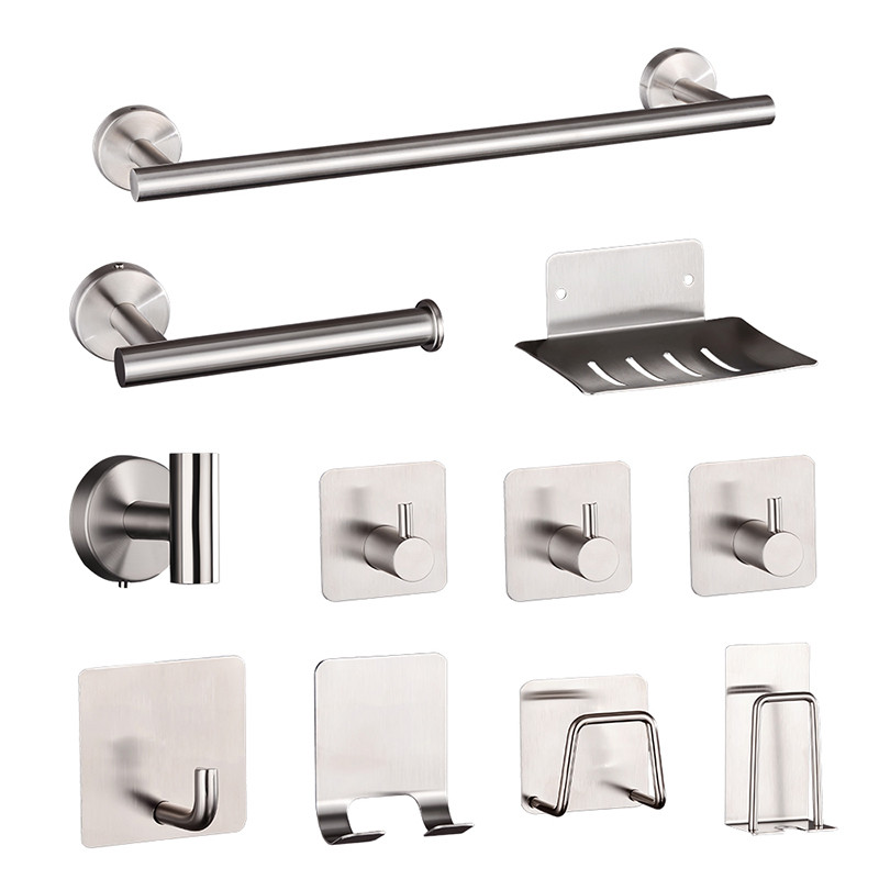 Kit De Acessórios Inox 304 Banheiro Toalheiros Papeleira Kit Completo Banheiro Moderno em Oferta na Shopee