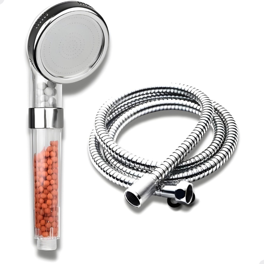 Kit Ducha Lavatório Ionizada Com Pedras Bioativadas E Mangueira Flexível 1/2'' em Oferta na Shopee