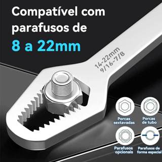 Chave Boca Fixa Aço Universal 8 a 22mm Cabeça Dupla Torx Ferramenta Resistente Multifuncional em Oferta na Shopee