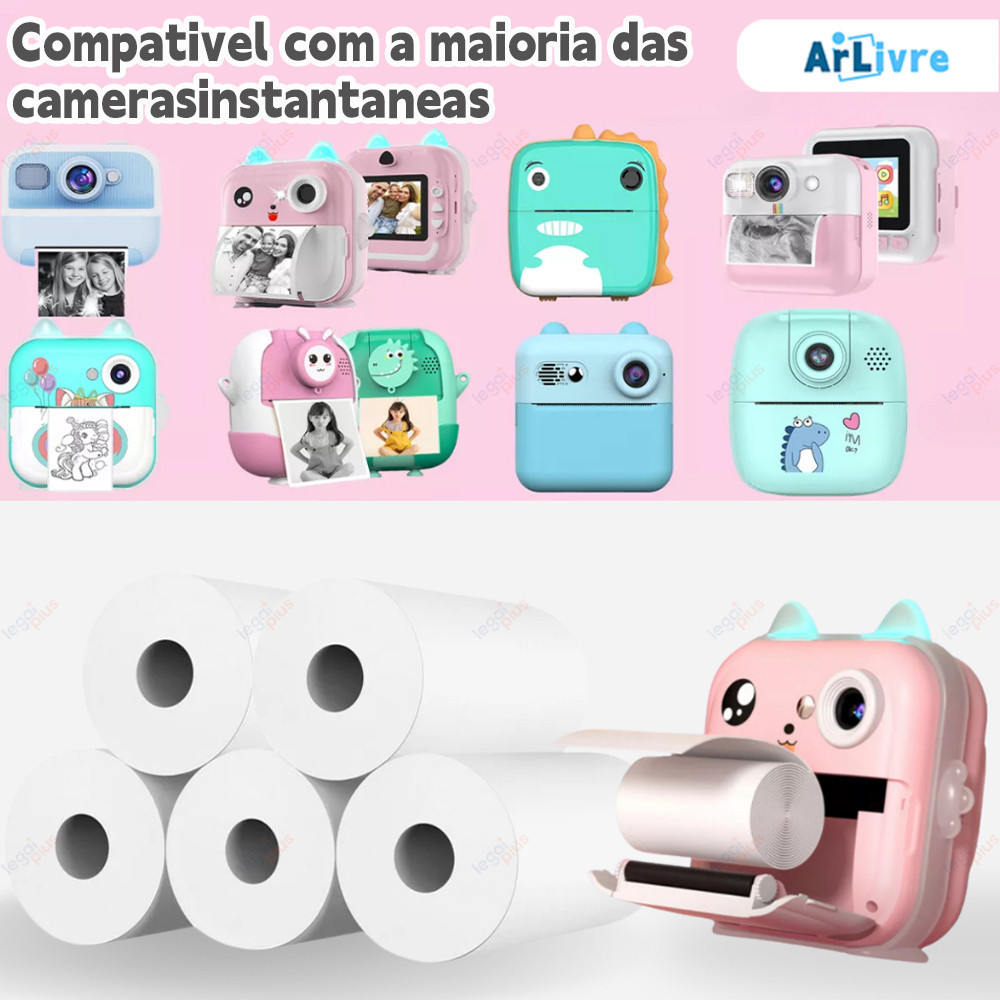Kit 30 Rolos Refil Papel Câmera Instantânea Mini Impressora Portátil Térmica Etiqueta Maquina Fotográfica Que Imprime em Oferta na Shopee