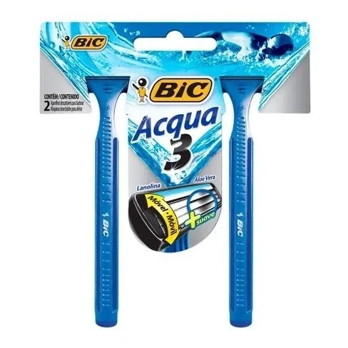 Aparelho Barbear Bic3 Acqua - 2 Unidades