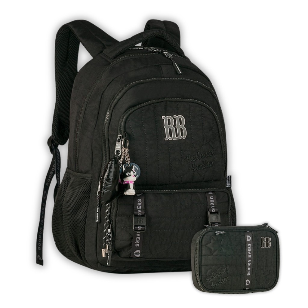 Kit Mochila Rebecca Bonbon Costas Meninas E Estojo Box Teen