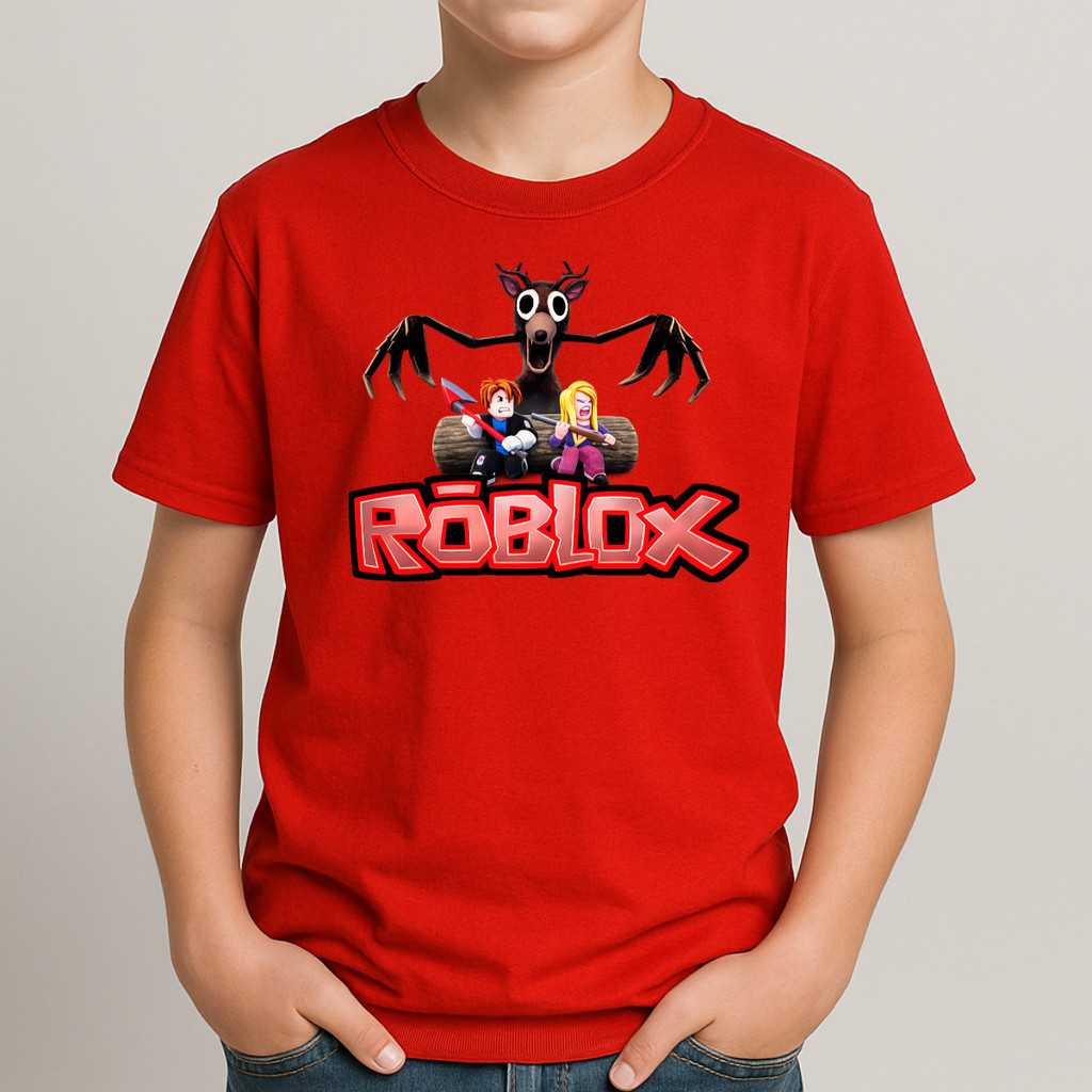 Camiseta Infantil Menino Roblox 99 Noites Camiseta Básica 100%Algodão Tamanho 1 ao 16 Infantil Juvenil