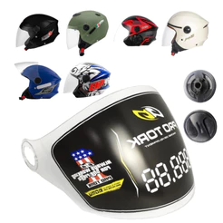 Viseira Original Capacete Aberto New Liberty Three Cristal Com Botão Reparo Pro Tork