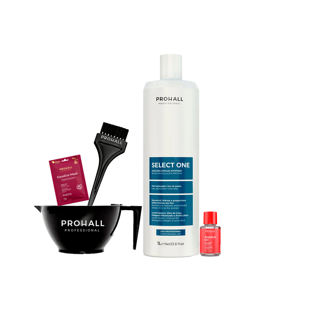 Progressiva Select One Um Só Passo 1L Prohall Sem Formol Alisamento Capilar Controle Frizz Original