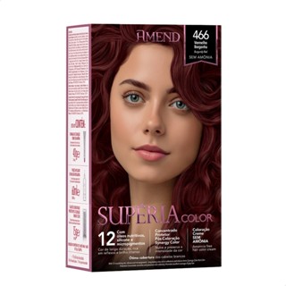 Tinta de Cabelo Amend Superia 466 Vermelho Borgonha Sem Amônia em Oferta na Shopee