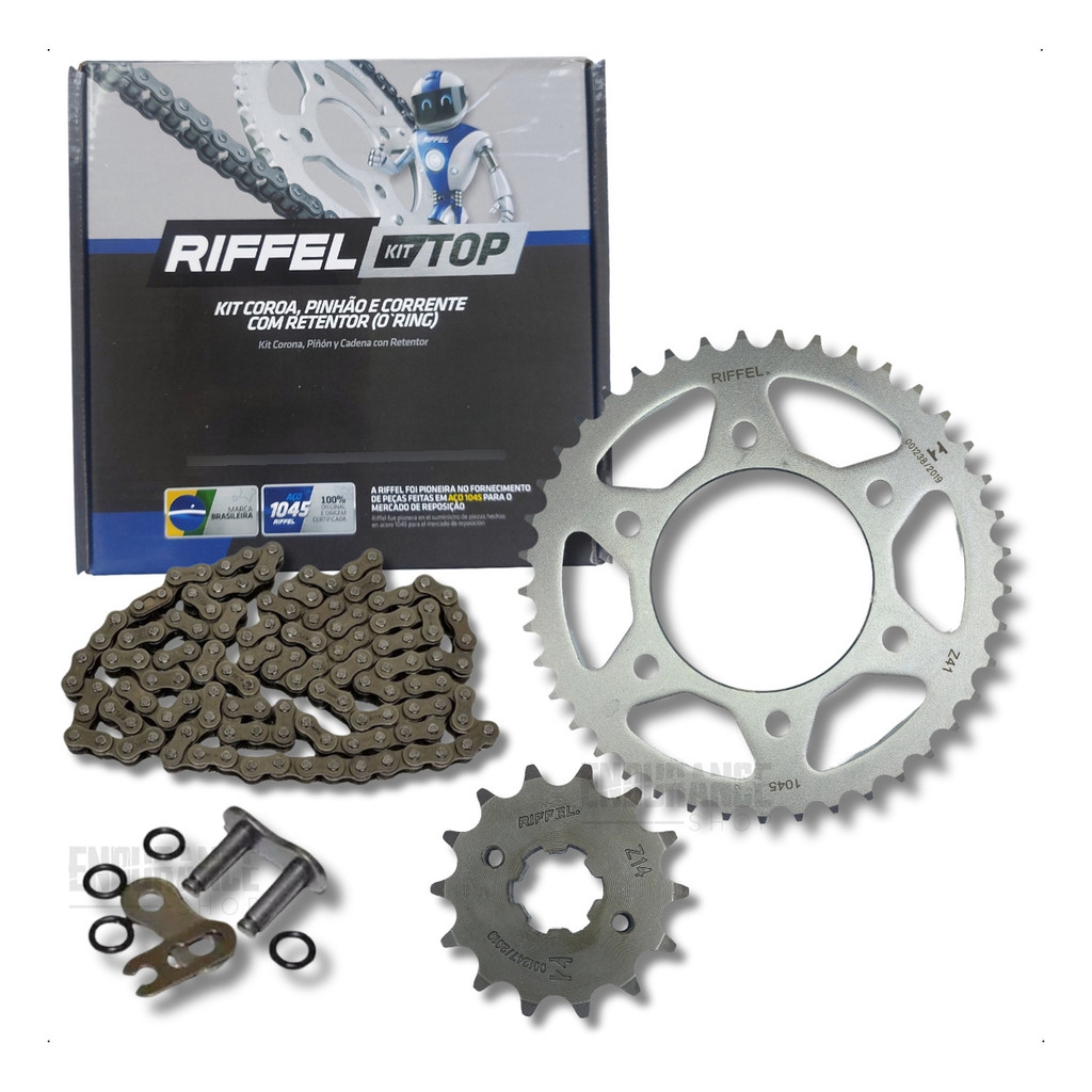Kit Relação Transmissão Riffel Xtz Crosser 150 Com Retentor