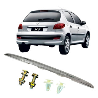 Aplique Friso Cromado Tampa Traseira Peugeot 206 207 Novo em Oferta na Shopee